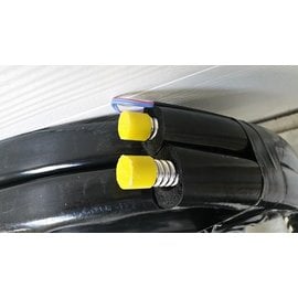 TechniQ Energy 7,5 Meter dubbele, met EPDM geïsoleerde, RVS ribbelslang met geïntegreerde sensor draad
