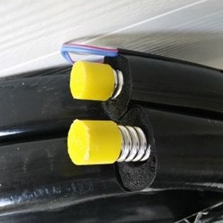 TechniQ Energy 7,5 Meter dubbele, met EPDM geïsoleerde, RVS ribbelslang met geïntegreerde sensor draad